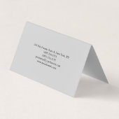 Hellgrau Einzigartiges Original Klassisches Berufl Visitenkarten (Rückseite)