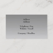 Hellgrau. Eleganter Entwurf Visitenkarte (Rückseite)