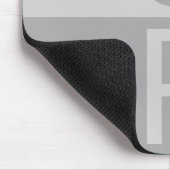 Hellgrau & Grau Moderne Anfangsbuchstaben Monogram Mousepad (Ecke)
