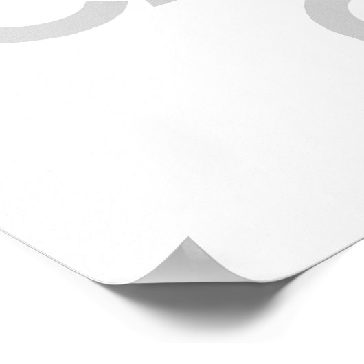 Hellgrau halten Sie sich ruhig und tragen Sie weit Poster (Ecke)