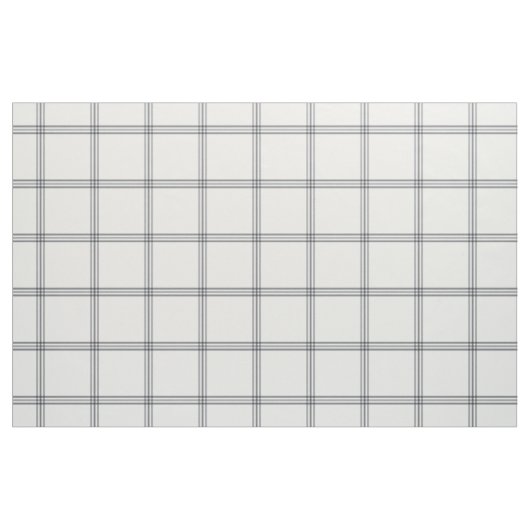 Hellgrau Kariert Stoff (Fat Quarter (45,7 x 55,9 cm))