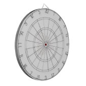 Hellgrau, Milchweiß, Blumendesign Dartscheibe (Vorderseite Links)