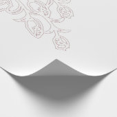 Hellgrau, Milchweiß, Blumendesign Geschenkpapier (Ecke)