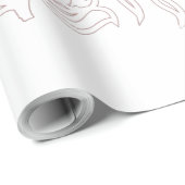 Hellgrau, Milchweiß, Blumendesign Geschenkpapier (Rolleneckpunkt)