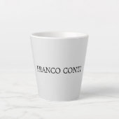 Hellgrau minimalist schlicht modern milchtasse (Vorderseite)