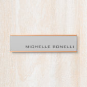 Hellgrau minimalist schlicht modern türschild (Vorderseite )