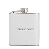 Hellgrau Minimalistisch Schlicht modern Flachmann (Vorderseite)