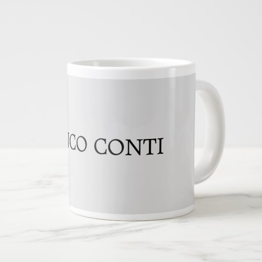 Hellgrau Minimalistisch Schlicht modern Jumbo-Tasse (Vorderseite Rechts)