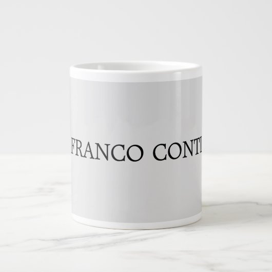 Hellgrau Minimalistisch Schlicht modern Jumbo-Tasse (Vorderseite)