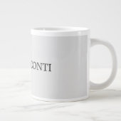 Hellgrau Minimalistisch Schlicht modern Jumbo-Tasse (Rechts)