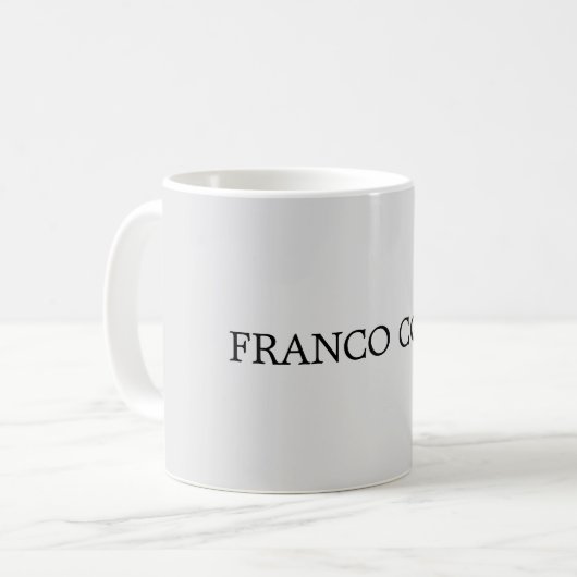 Hellgrau Minimalistisch Schlicht modern Kaffeetasse (Vorderseite Links)