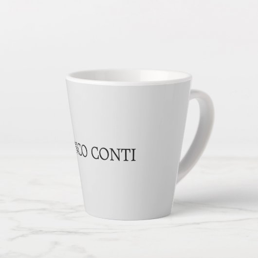 Hellgrau Minimalistisch Schlicht modern Milchtasse (Rechte Ecke)