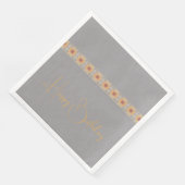 Hellgrau mit floraler Akzentuierung Serviette (Ecke)