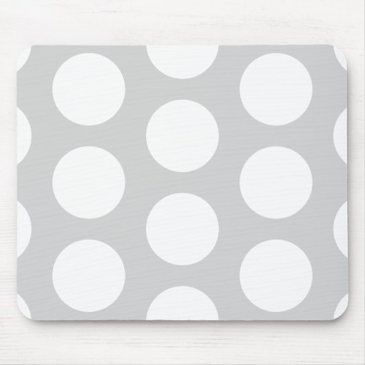 Hellgrau mit Punkten Mousepad (Vorne)