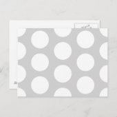 Hellgrau mit Punkten Postkarte (Vorne/Hinten)