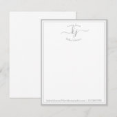 Hellgrau Personalisiert vom Schreibtisch der Note Dankeskarte (Vorne/Hinten)