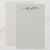 Hellgrau Professionell Modern Schlicht Minimalisti Briefpapier (Vorne/Hinten)
