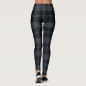 Hellgrau, schwarz, Oxford Blue Colors Tartan Leggings (Rückseite)