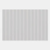 Hellgrau und blassgraue Streifen Geschenkpapier Set (Vorderseite 3)