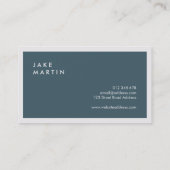 Hellgrau und blau Beruflich Visitenkarte (Rückseite)