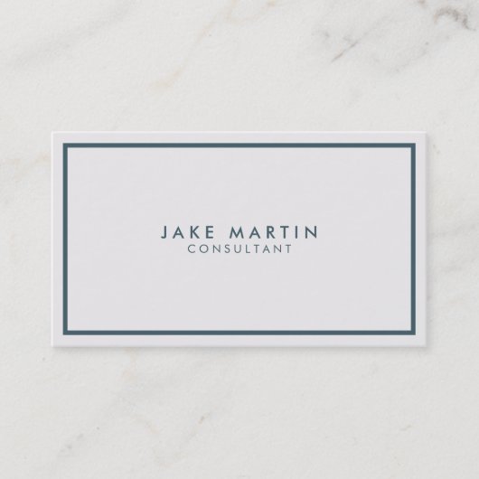 Hellgrau und blau Beruflich Visitenkarte (Vorderseite)