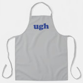 Hellgrau und blau-moderne Typografie lustig Schürze (Vorderseite)