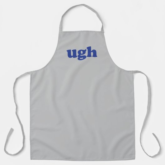 Hellgrau und blau-moderne Typografie lustig Schürze (Vorderseite)