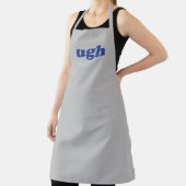 Hellgrau und blau-moderne Typografie lustig Schürze (InSitu)