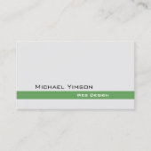 Hellgrau und grüne Klassik Einfach Beruflich Visitenkarte (Vorderseite)