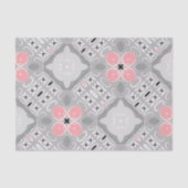 Hellgrau und rosa faszinieren elegant Verziert Seidenpapier (Vorderseite)