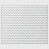 Hellgrau und weiß Chevron Geschenkpapier (Flach)