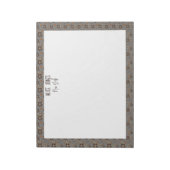 Hellgraubraune Blume Notizblock (Rotiert)