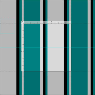 Hellgraue, Aquamarine und schwarz gefärbte Linien Stoff