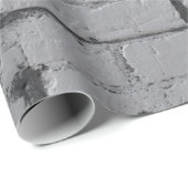 Hellgraue bemalte Ziegelmauer Geschenkpapier (Rolleneckpunkt)