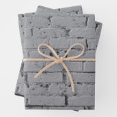 Hellgraue bemalte Ziegelmauer Geschenkpapier Set (Beispiel)