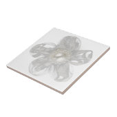 Hellgraue Blume Fliese (Seite)