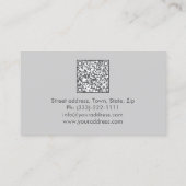 Hellgraue Dachdeckungs- und Baukarte Visitenkarte (Rückseite)