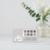 Hellgraue Dachdeckungs- und Baukarte Visitenkarte (Stehend Vorderseite)