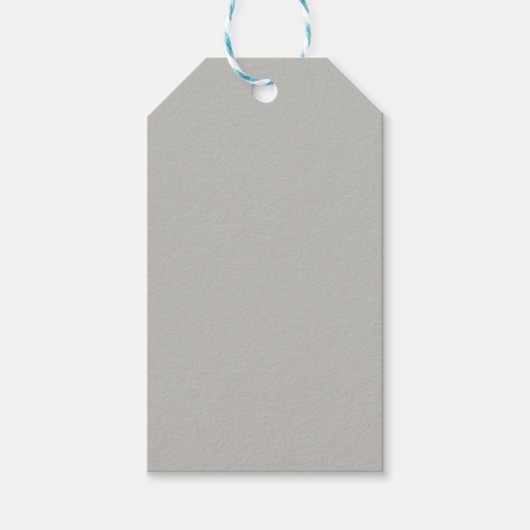 Hellgraue Farbe Geschenkanhänger (Vorderseite)