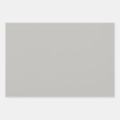 Hellgraue Farbe Geschenkpapier Set (Vorderseite 3)