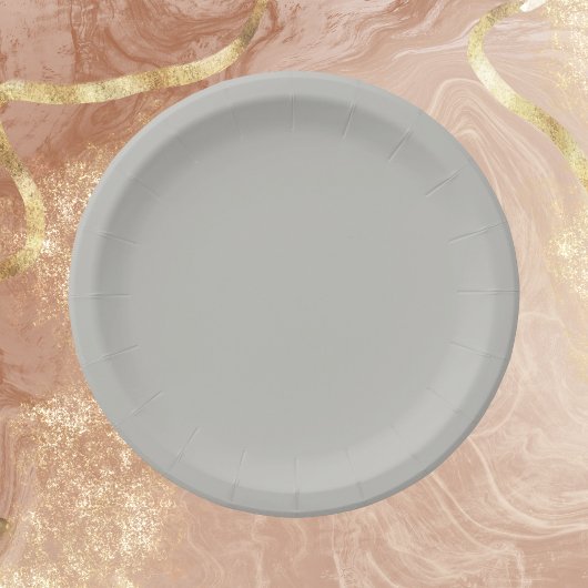 Hellgraue Farbe Pappteller