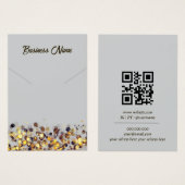 Hellgraue goldene QR-Code-Halskette-Display-Karte (Vorne & Hinten)