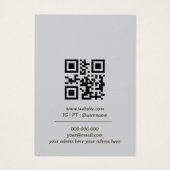 Hellgraue goldene QR-Code-Halskette-Display-Karte (Rückseite)