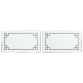 Hellgraue griechische Schlüsselgrenzengröße Kissenbezug