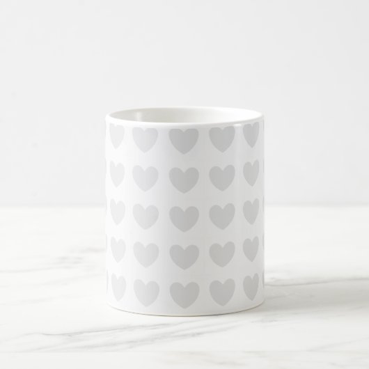 Hellgraue Herzen Kaffeetasse (Mittel)