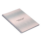 Hellgraue Imitate metallisch gebürstete Aluminiums Notizblock (Rechte Seite)