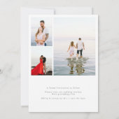 hellgraue Kalligraphie-Rahmen Foto-Kalligraphie Save The Date (Rückseite)