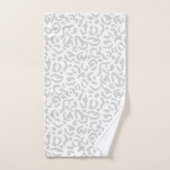 Hellgraue Leopardendrucke Badhandtuch Set (Handtuch)