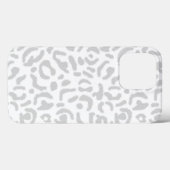Hellgraue Leopardendrucke Case-Mate iPhone Hülle (Rückseite (Horizontal))