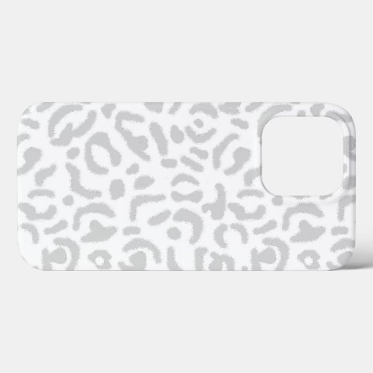 Hellgraue Leopardendrucke Case-Mate iPhone Hülle (Rückseite (Horizontal))